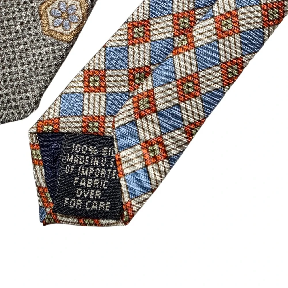 Gap Necktie‎ Lot 4 Mens OS Multicolor Silk Patterned Floral Geometric Ladybug